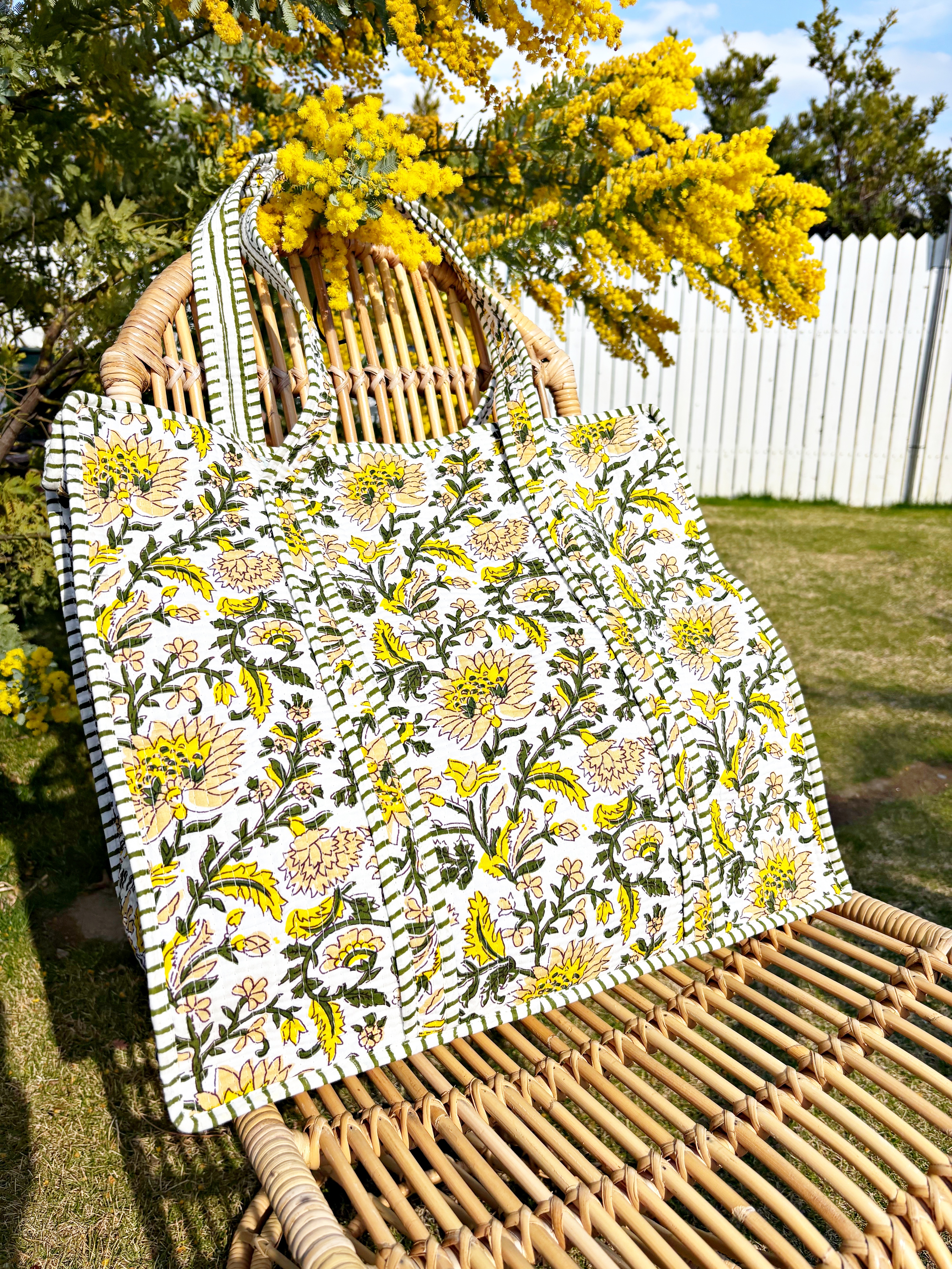 《Botanical Boston Bags ⑤》Blue × Pink